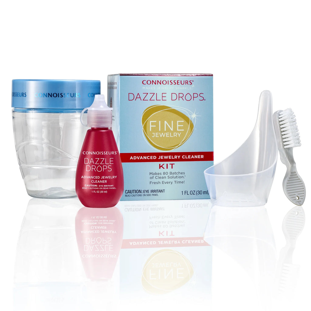 Dazzle Drops Advanced Jewelry Cleaner Kit for Gold, Platinum, Diamonds, and Gemstones