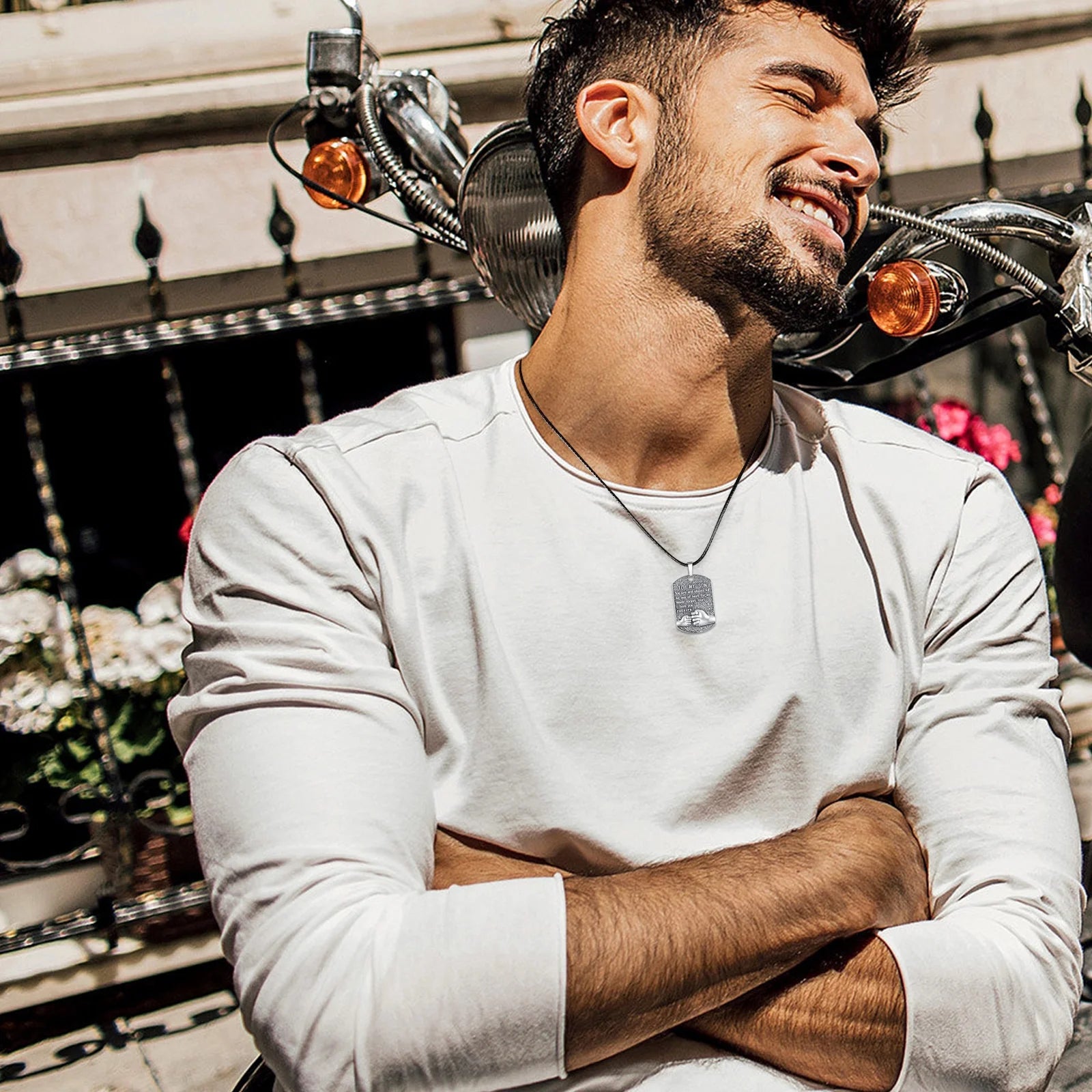 Mens Pendant Necklace 925 Sterling Silver Father'S Love to Son Pendant Necklaces Birthday Xmas Gift Jewelry for Man Dad